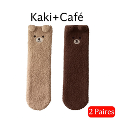 Chaussettes Duveteuses DuoCocoon™ — Chaleur Douce & Confort Sensoriel