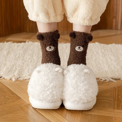 Chaussettes Duveteuses DuoCocoon™ — Chaleur Douce & Confort Sensoriel