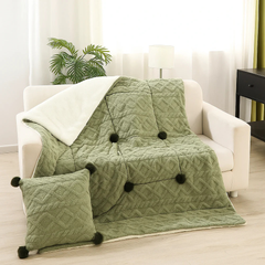 Plaid-Coussin Taffel DuoCocoon™ – Élégance enveloppante & douceur profonde