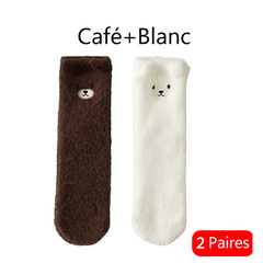 Chaussettes Duveteuses DuoCocoon™ — Chaleur Douce & Confort Sensoriel