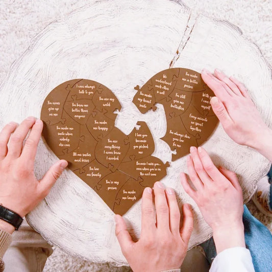 Les 20 Raisons Pour Lesquelles Je T'aime – Souvenir en Bois Gravé